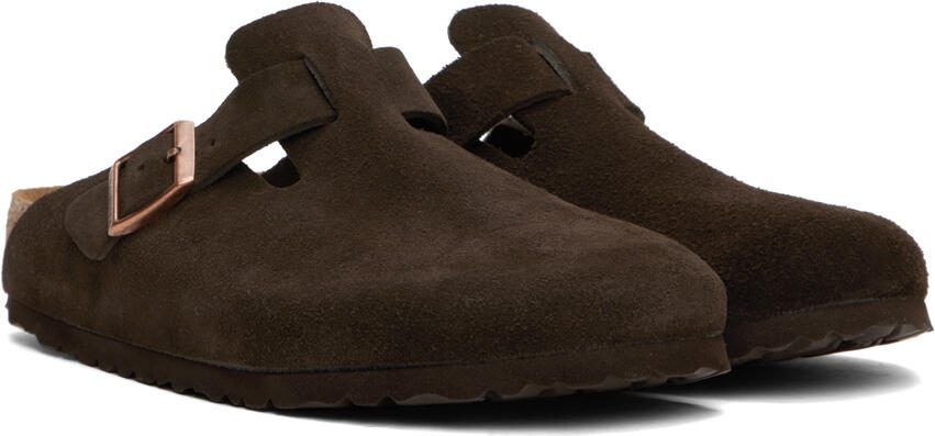 Birkenstock Brown Regular Boston Soft Footbed Clogs - Picture 2