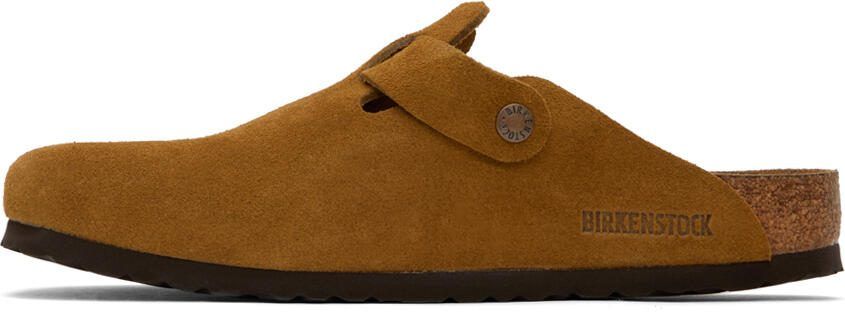Birkenstock Tan Boston Soft Footbed Loafers - Picture 3