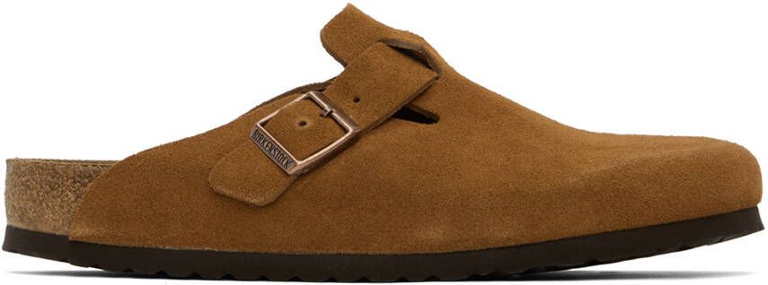 Birkenstock Tan Regular Boston Soft Footbed Clogs