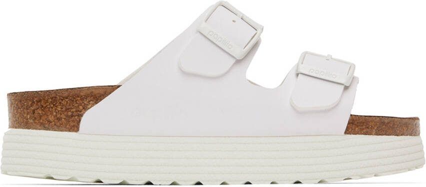 Birkenstock White Papillio Arizona Platform Sandals - Picture 6