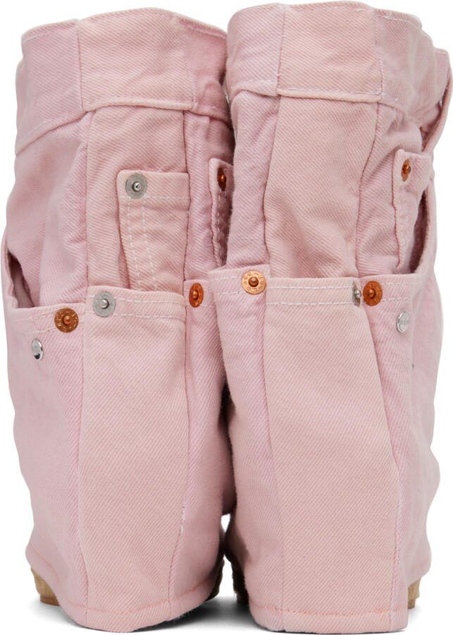 Bless SSENSE Exclusive Pink Jeansheels Wedge Heels - Picture 3