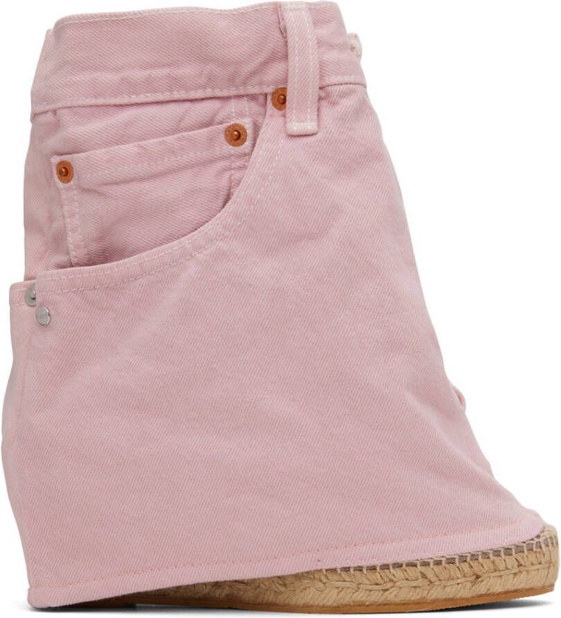Bless SSENSE Exclusive Pink Jeansheels Wedge Heels - Picture 5