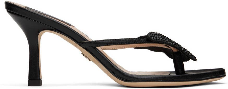 Blumarine Black Butterfly Heeled Sandals