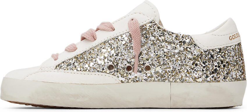 Bonpoint Kids Silver  White Golden Goose Edition Golstar Sneakers - Picture 3