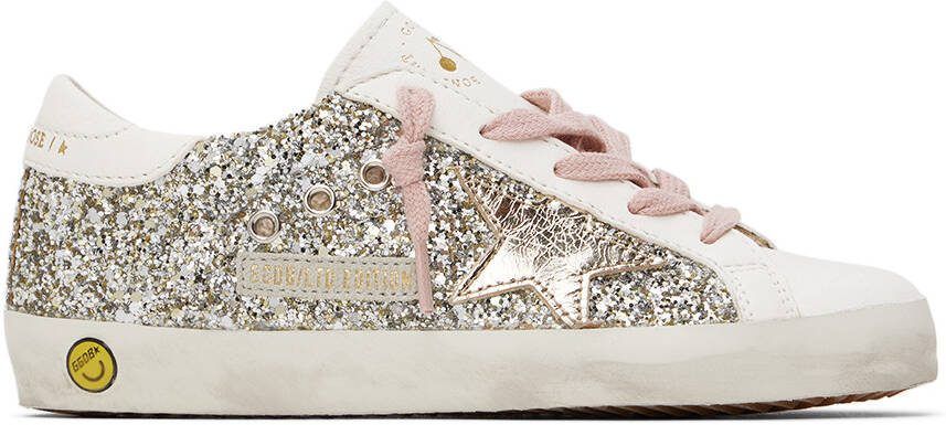 Bonpoint Kids Silver  White Golden Goose Edition Golstar Sneakers - Picture 4