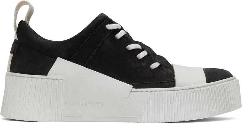 Boris Bidjan Saberi Black  Off-White Suede Bamba 2.1 Sneakers - Picture 5