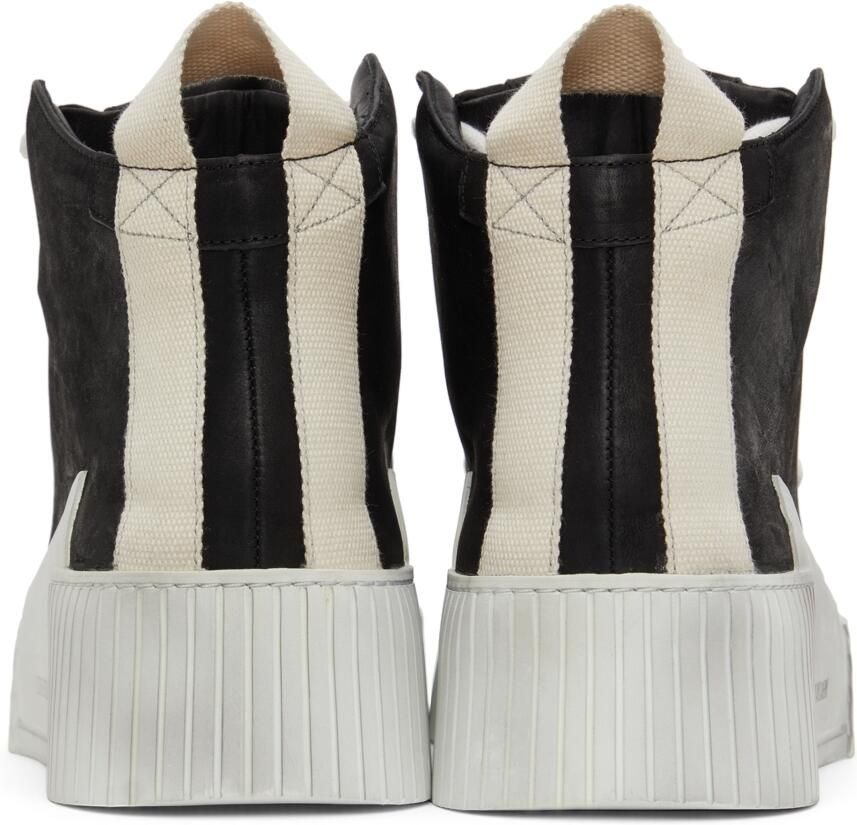 Boris Bidjan Saberi Black  Off-White Suede Bamba 1.1 High Top Sneakers