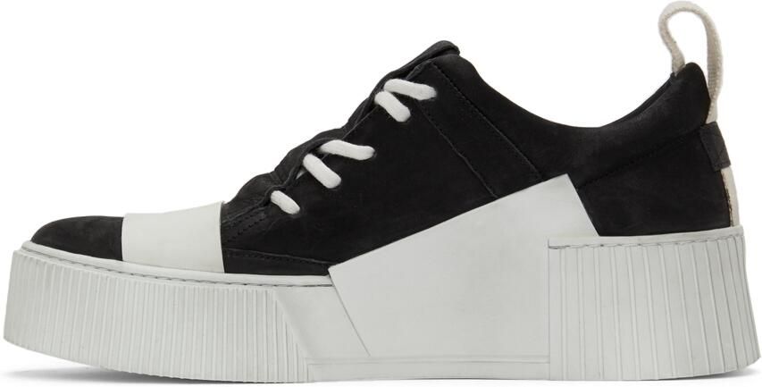 Boris Bidjan Saberi Black  Off-White Suede Bamba 2.1 Sneakers - Picture 4