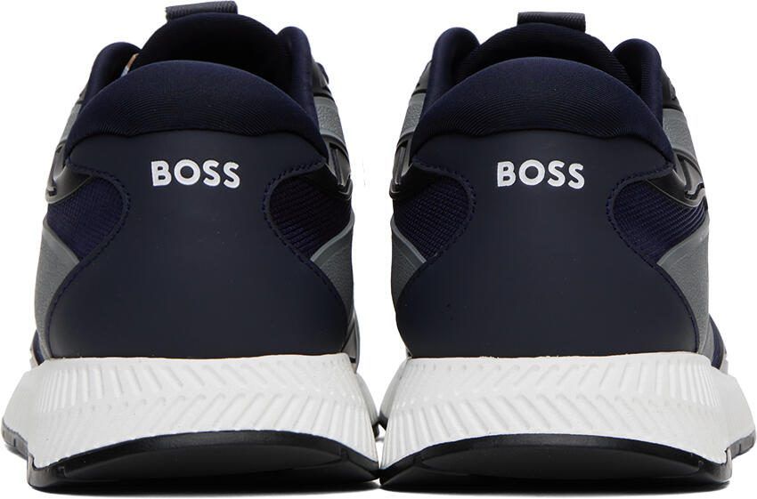 BOSS Navy  Gray Thermo-Bonded Sneakers