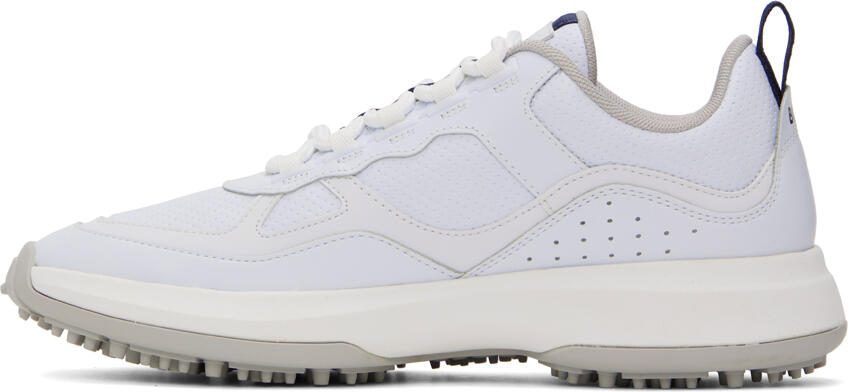 BOSS White Perforated Sneakers - Picture 3