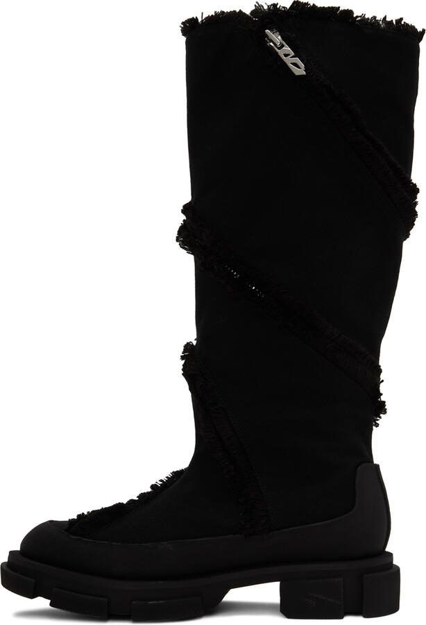 Both Black Gao Boots