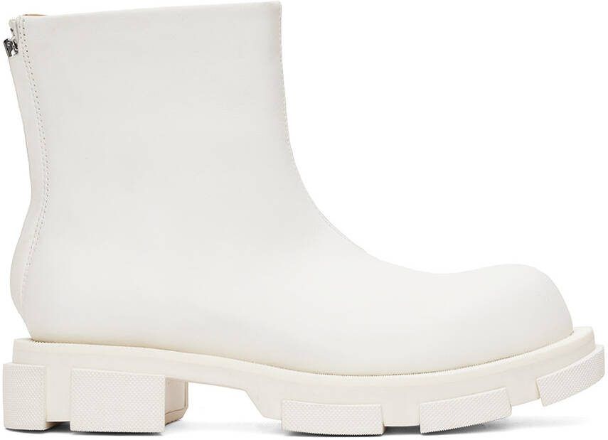 Both White Gao Boots