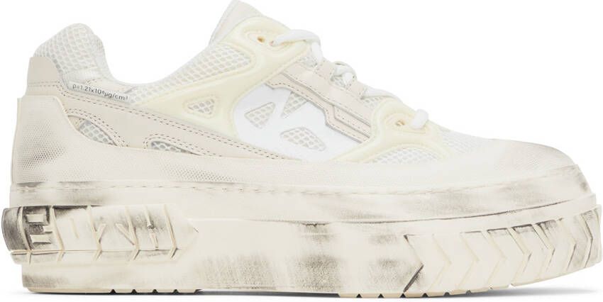 Both White Tyre Platform Sneakers - Picture 5