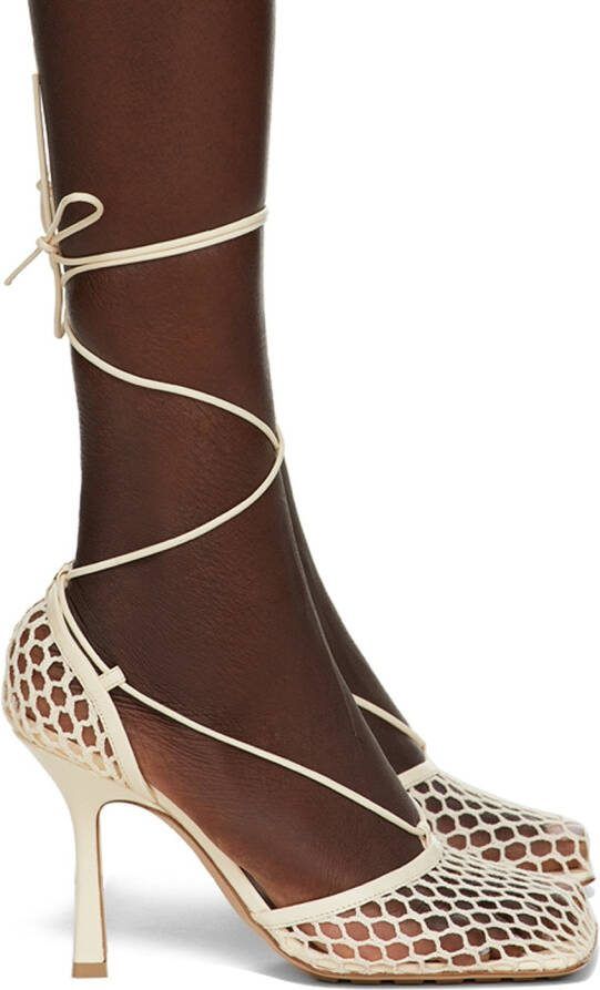 Bottega Veneta Beige Stretch Heels - Picture 5
