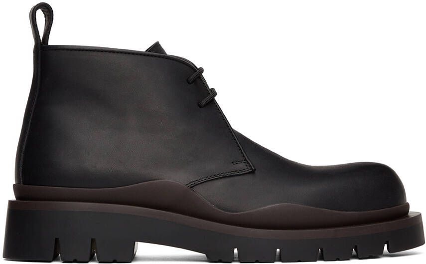 Bottega Veneta Black  Brown Tire Desert Boots - Picture 4