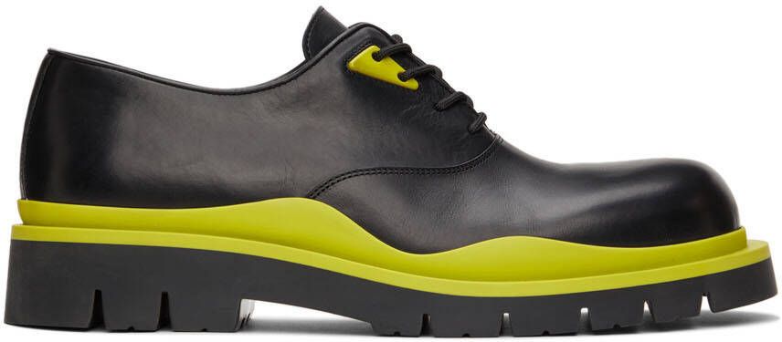 Bottega Veneta Black  Green Tire Derbys