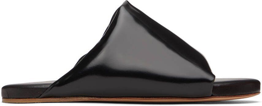 Bottega Veneta Black Cushion Slides
