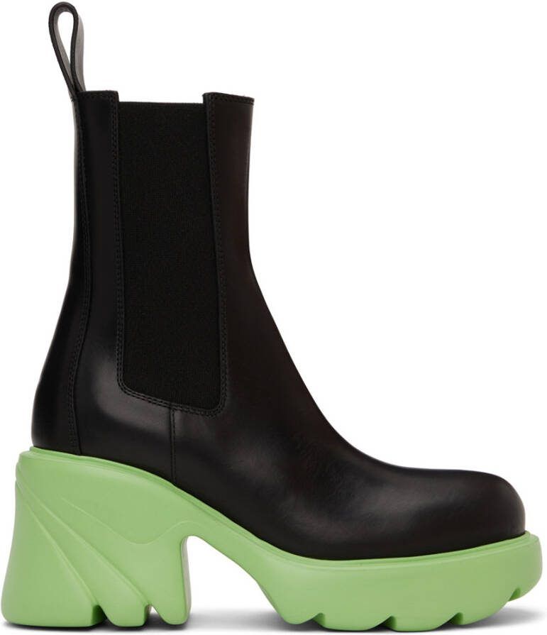 Bottega Veneta Black Flash Chelsea Boots - Picture 2