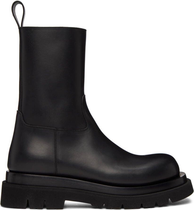Bottega Veneta Black Lug Boots - Picture 2