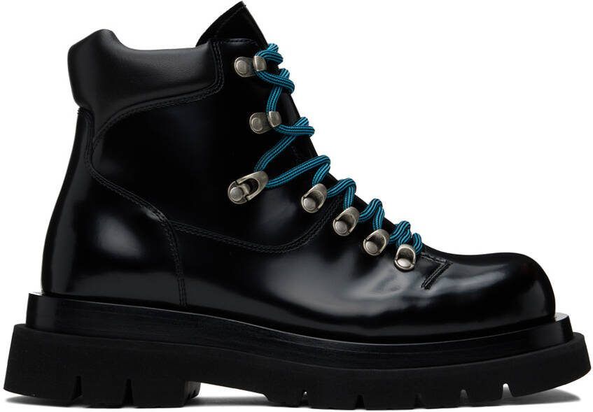 Bottega Veneta Black Lug Hiking Boots - Picture 5