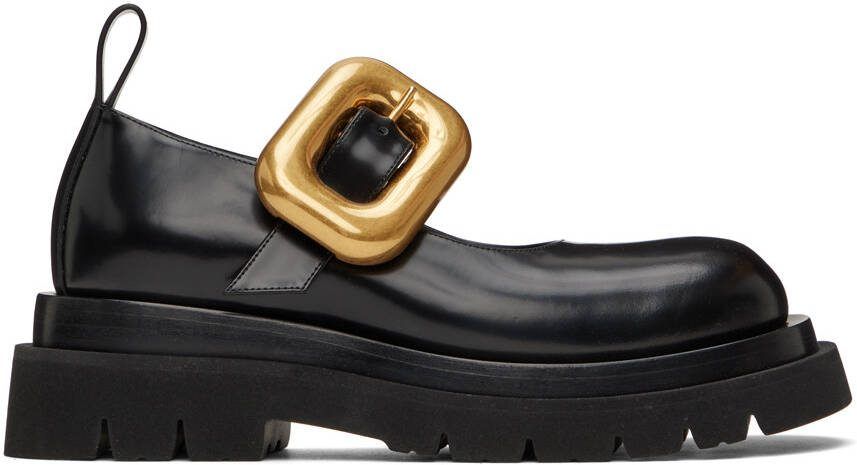 Bottega Veneta Black Lug Mary-Jane Loafers - Picture 5