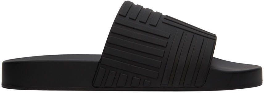 Bottega Veneta Black Slider Sandals - Picture 5
