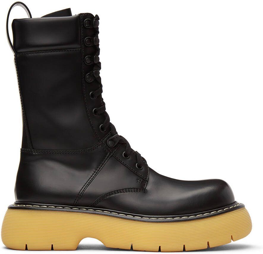 Bottega Veneta Black 'The Bounce' Lace-Up Boots - Picture 5