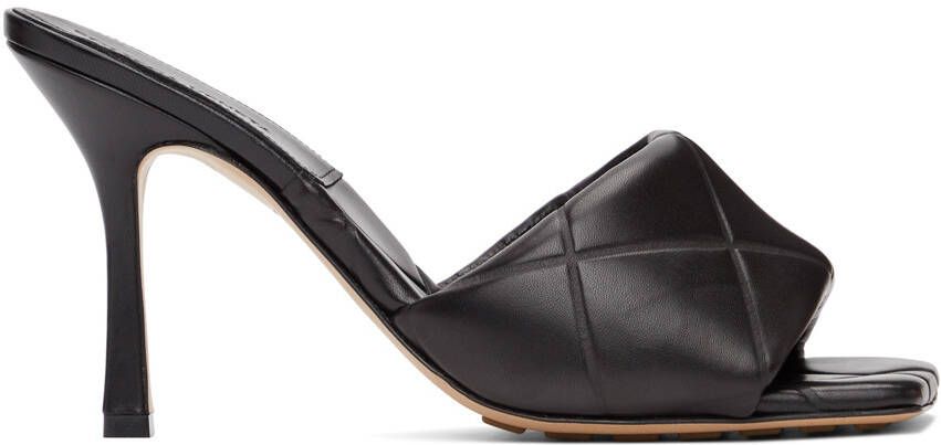Bottega Veneta Black The Rubber Lido Heeled Sandals - Picture 5