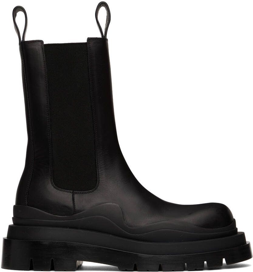 Bottega Veneta Black Tire Chelsea Boots - Picture 5