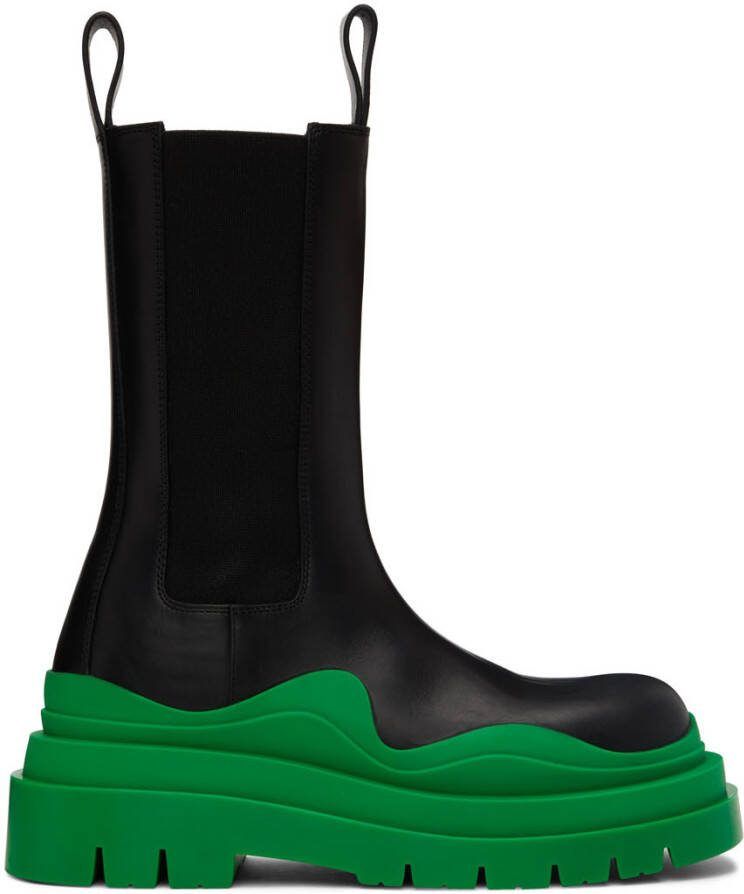 Bottega Veneta Black Tire Chelsea Boots - Picture 4