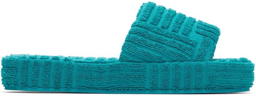 Bottega Veneta Blue Resort Slides - Picture 4
