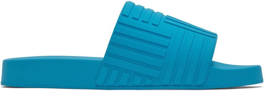 Bottega Veneta Blue Slider Sandals