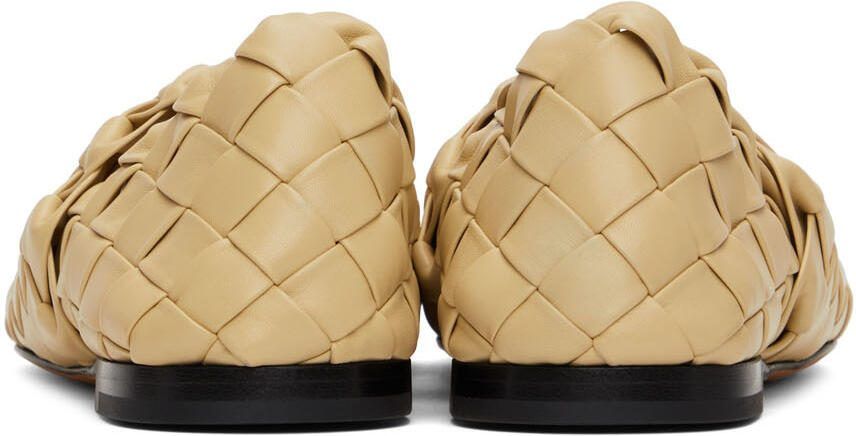 Bottega Veneta Beige Intrecaccio Lagoon Slippers - Picture 2