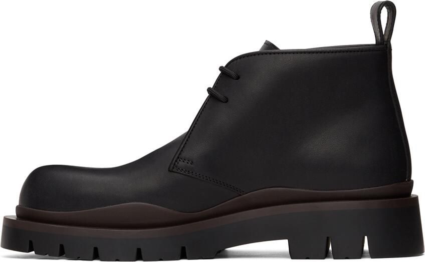 Bottega Veneta Black  Brown Tire Desert Boots - Picture 3