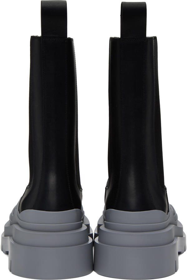 Bottega Veneta Black  Gray Tire Chelsea Boots - Picture 3
