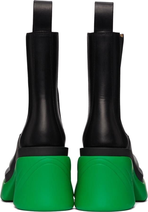 Bottega Veneta Black  Green Flash Boots - Picture 3