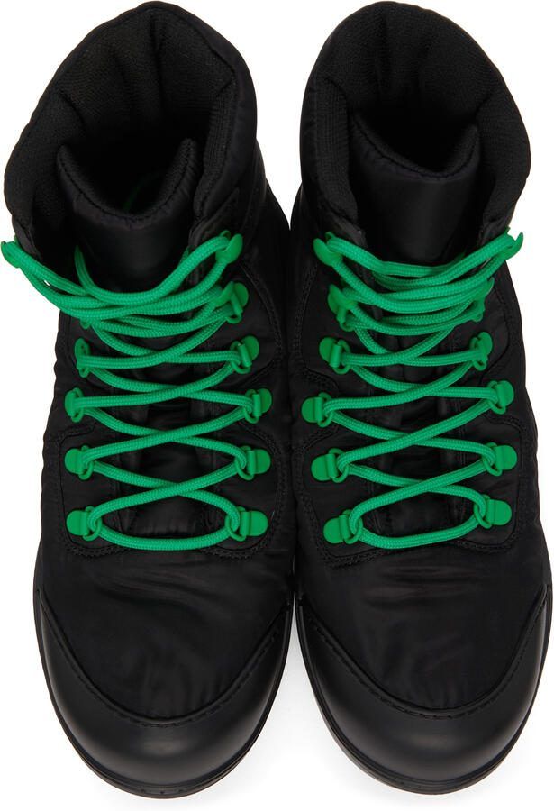 Bottega Veneta Black  Green Puddle Bomber Boots - Picture 3
