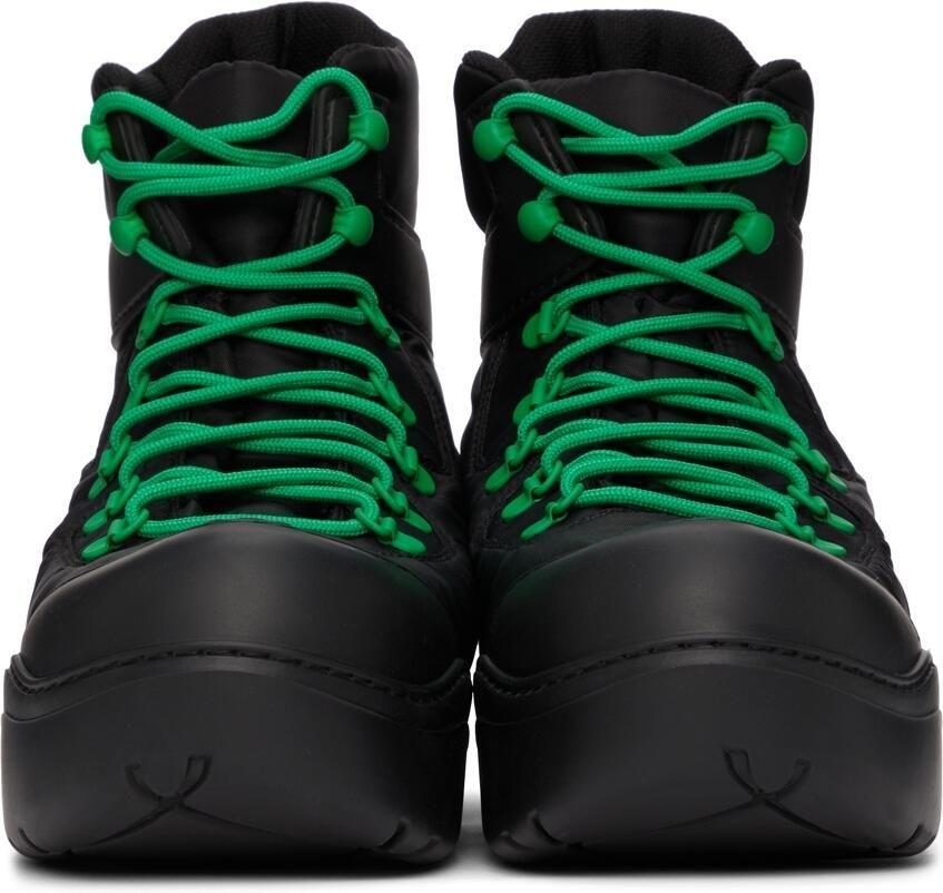 Bottega Veneta Black  Green Puddle Bomber Boots - Picture 2