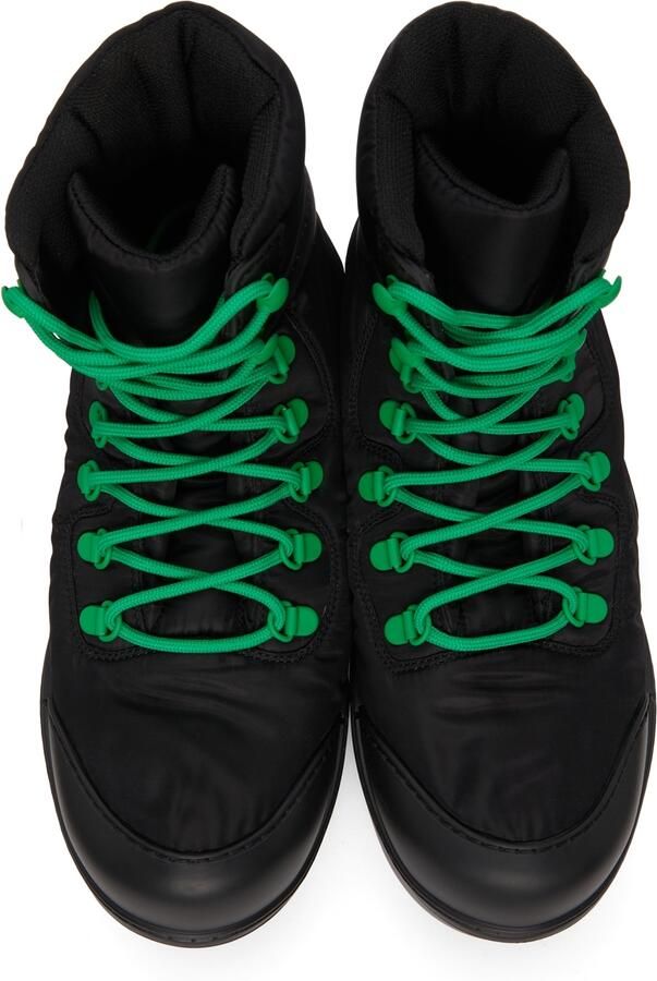 Bottega Veneta Black  Green Puddle Bomber Boots - Picture 3
