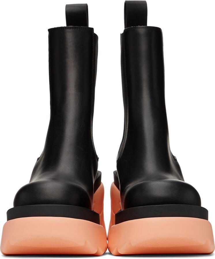 Bottega Veneta Black  Pink Flash Chelsea Boots - Picture 5