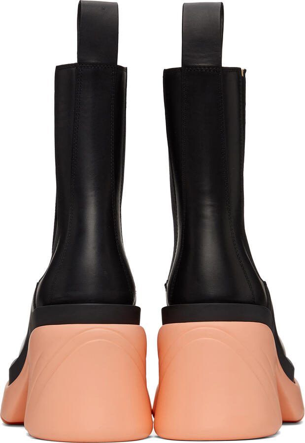 Bottega Veneta Black  Pink Flash Chelsea Boots - Picture 3