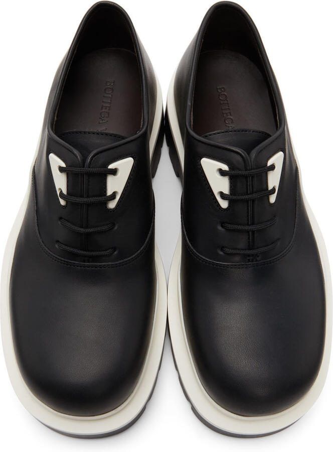 Bottega Veneta Black  White Tire Derbys
