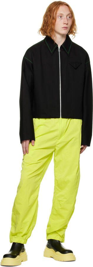 Bottega Veneta Black  Yellow Tire Chelsea Boots - Picture 4