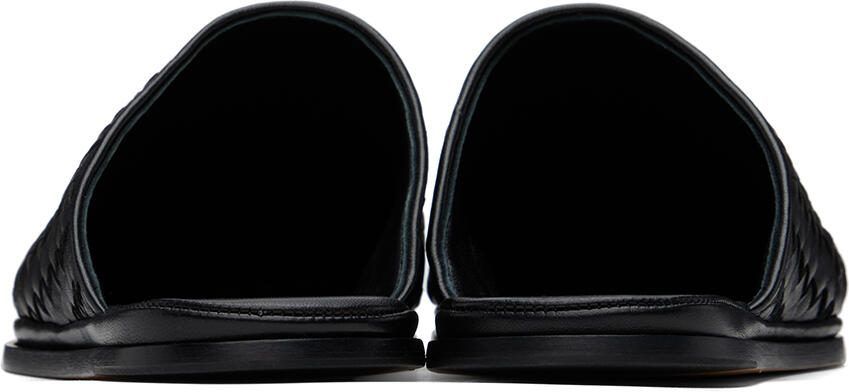 Bottega Veneta Black Intrecciato Slippers