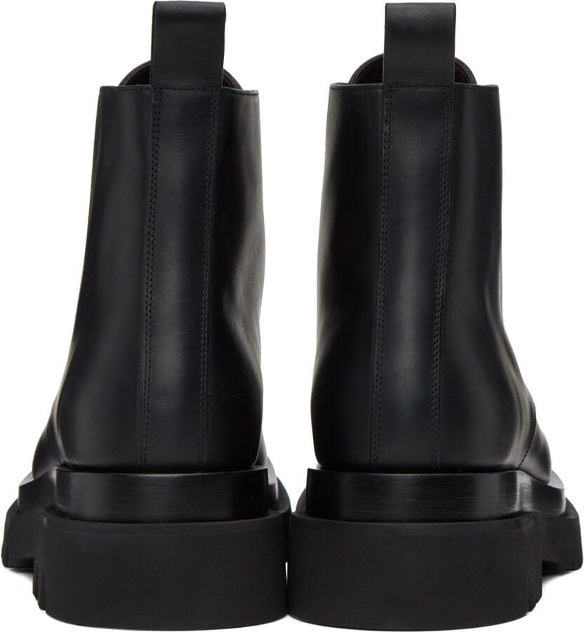 Bottega Veneta Black Lug Lace-Up Boots