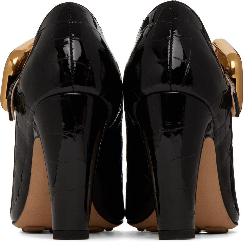 Bottega Veneta Black Mostra Mary-Jane Heels