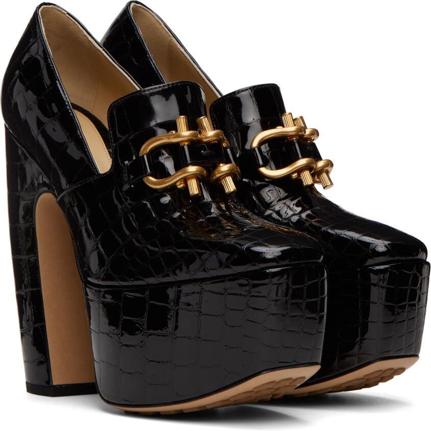 Bottega Veneta Black Mostra Pump Heels