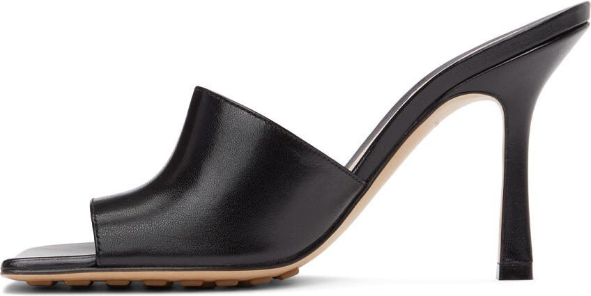 Bottega Veneta Black Stretch Heeled Mules - Picture 2