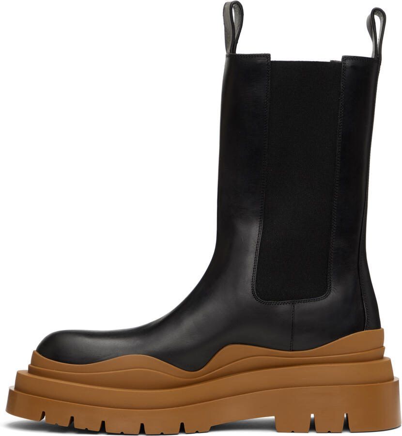 Bottega Veneta Black Tire Chelsea Boots - Picture 3