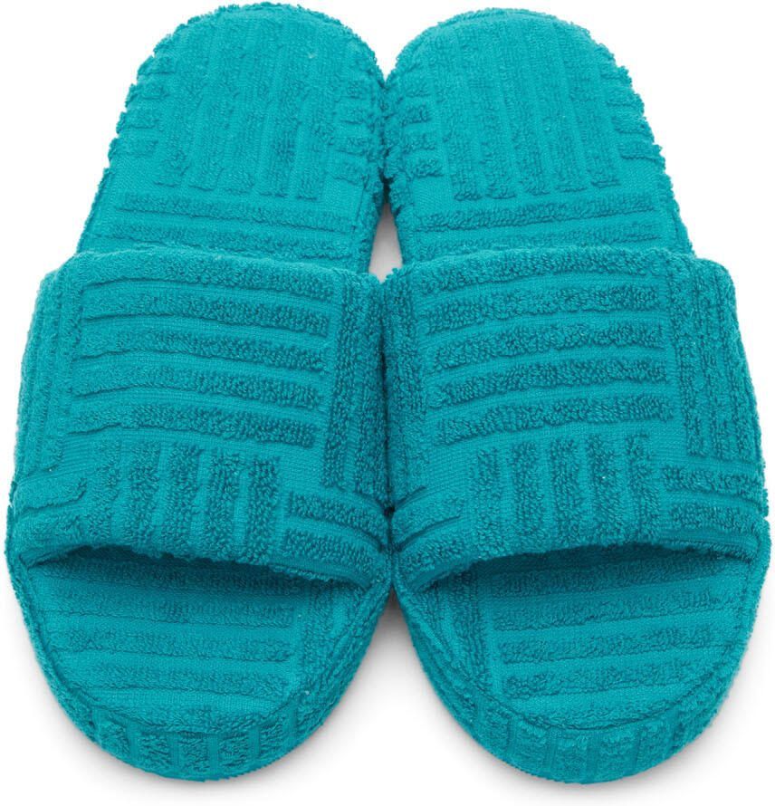 Bottega Veneta Blue Resort Sponge Slider Sandals
